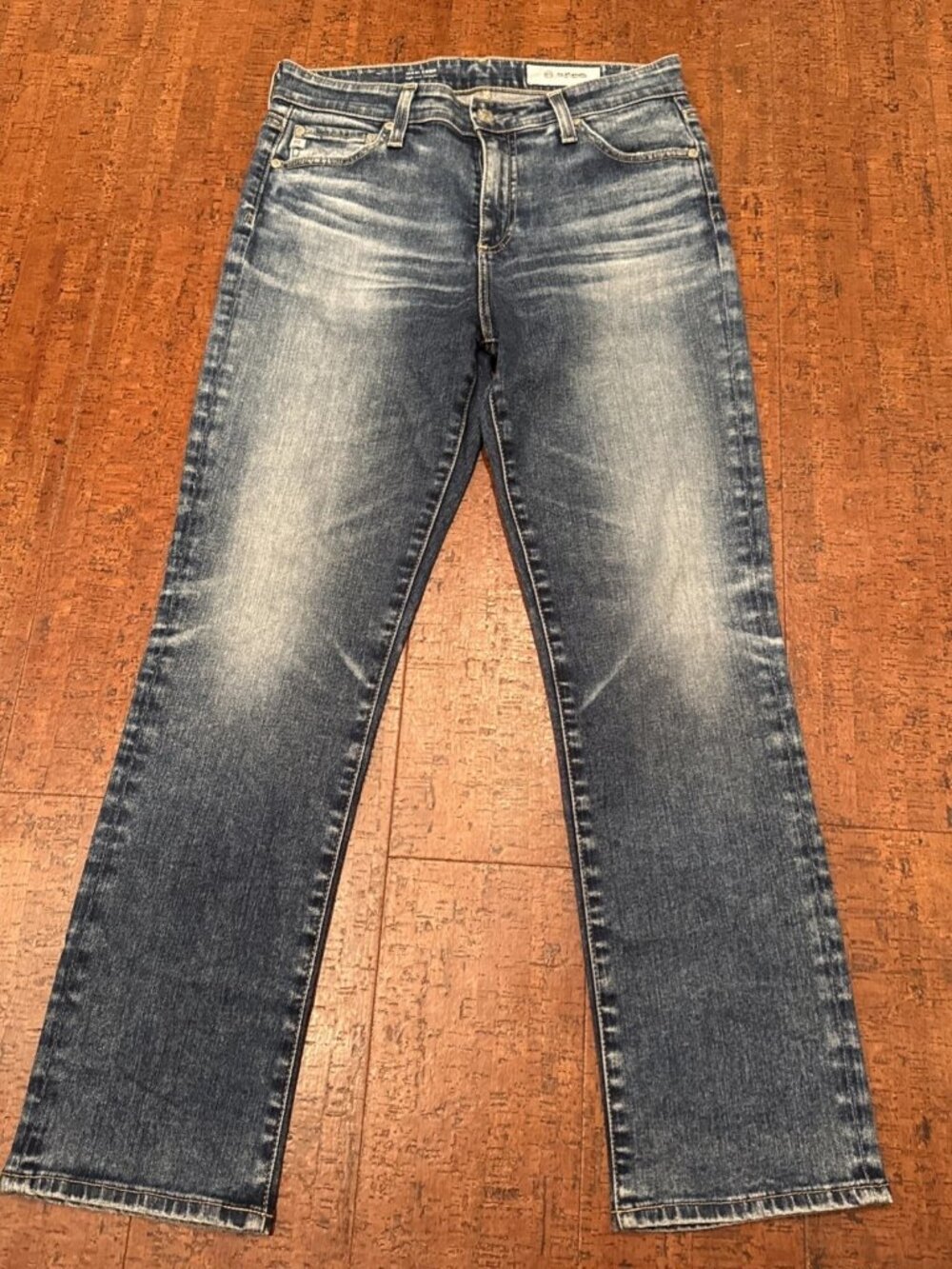 AG Adriano Goldschmied Size 28 Mari Crop High Rise Straight Jeans